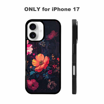 iPhone 17 Case — Shadowy Glitch Floral Pattern Floral, Custom Designed Case Cover