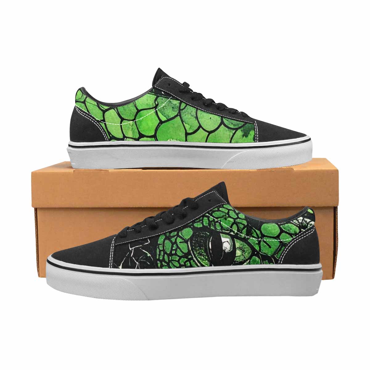 WOMEN'S Reptile Scale Lace-Up Canvas Aesthetic Shoes