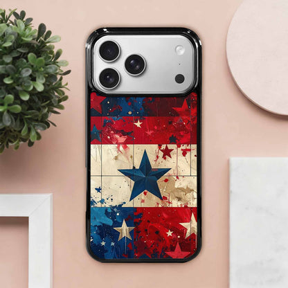 iPhone 17 Pro Max Case — Patriotic Stars And Stripes Galaxy Space, Custom Phone Case