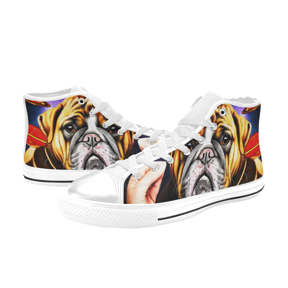 MEN'S Space Dog 2 Men’S High Top Canvas Cottagecore Shoes
