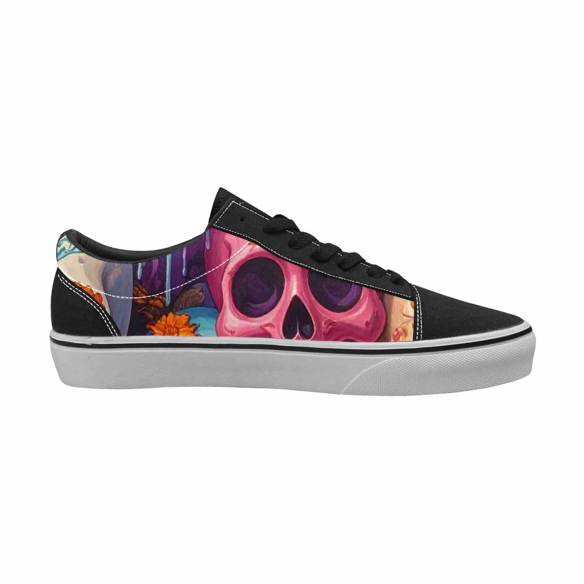 WOMEN'S Sugar Skulls Melting Sugar Lace-Up Canvas Y2K Shoes