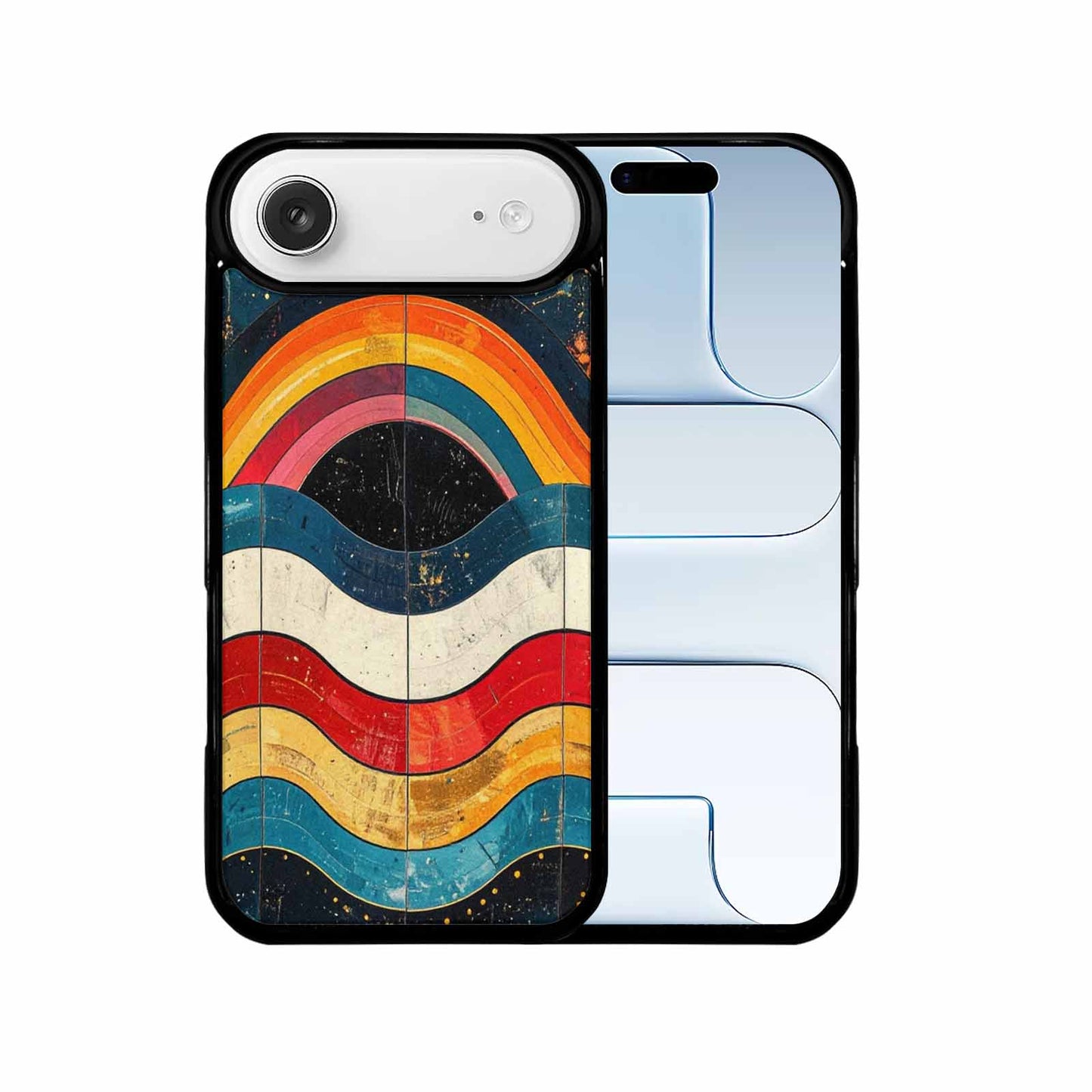 iPhone 17 Air Case — Retro Wave Scallop Stripe Small Retro, Custom Made Phone Cover