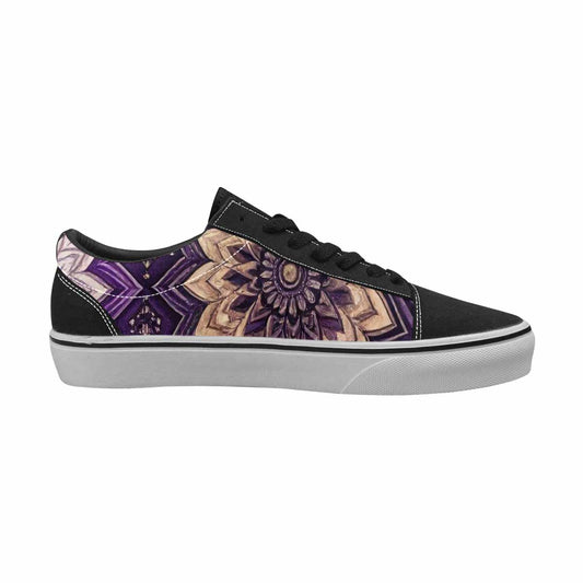 MEN'S Mandala Canvas Lace-Up Neon Fantasy Custom Shoes