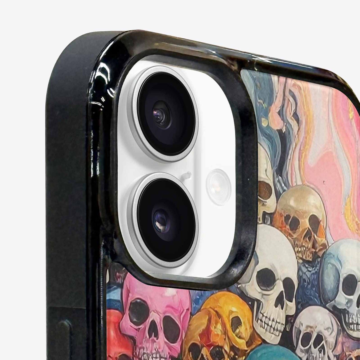 iPhone 16 Plus Case — Skulls Marbleskulls Pattern, Custom Print Case Cover