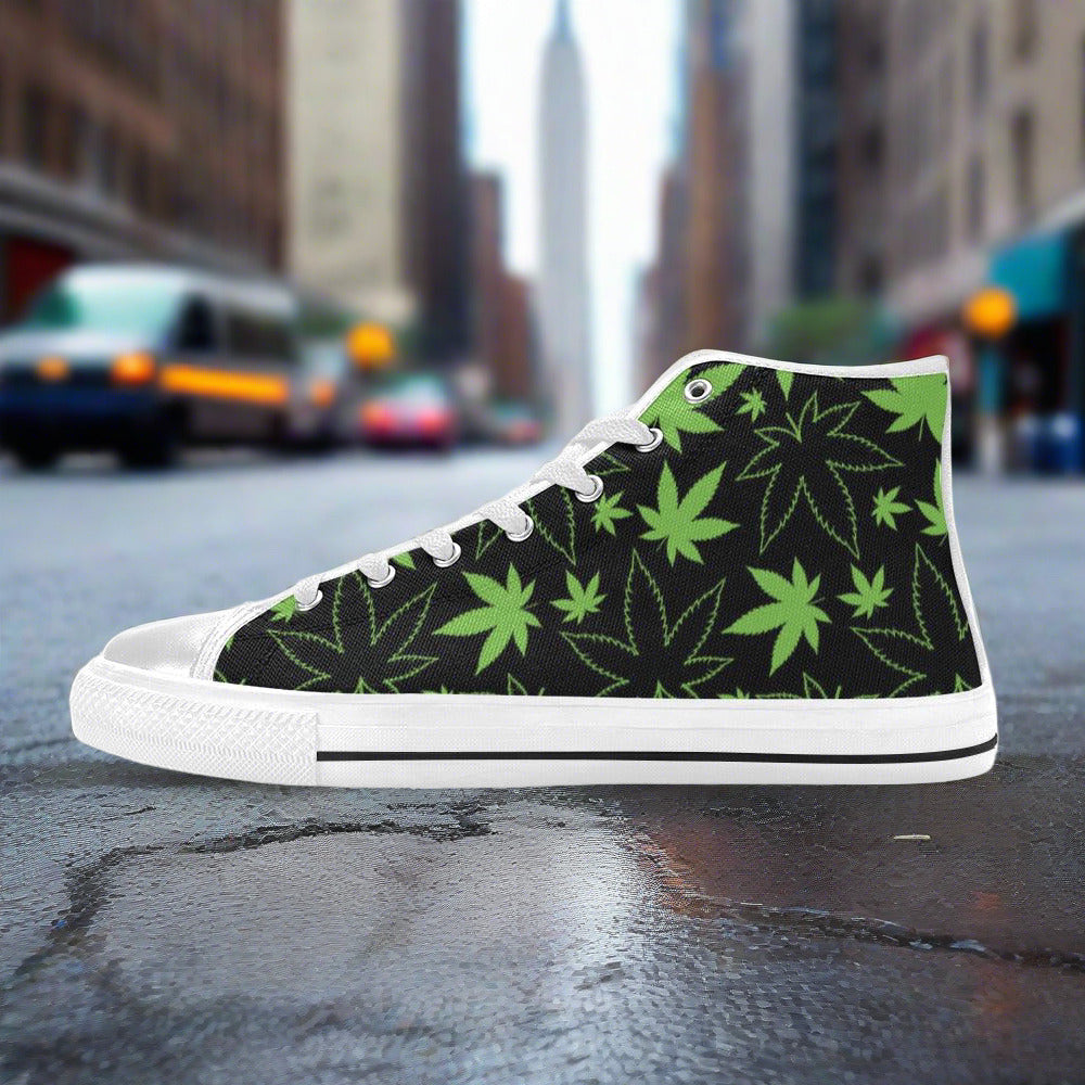 Koi Crimson Black Custom MEN Bold Art - Freaky Shoes | Custom Art Sneakers