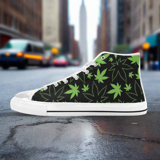 Koi Crimson Black Custom MEN Bold Art - Freaky Shoes | Custom Art Sneakers