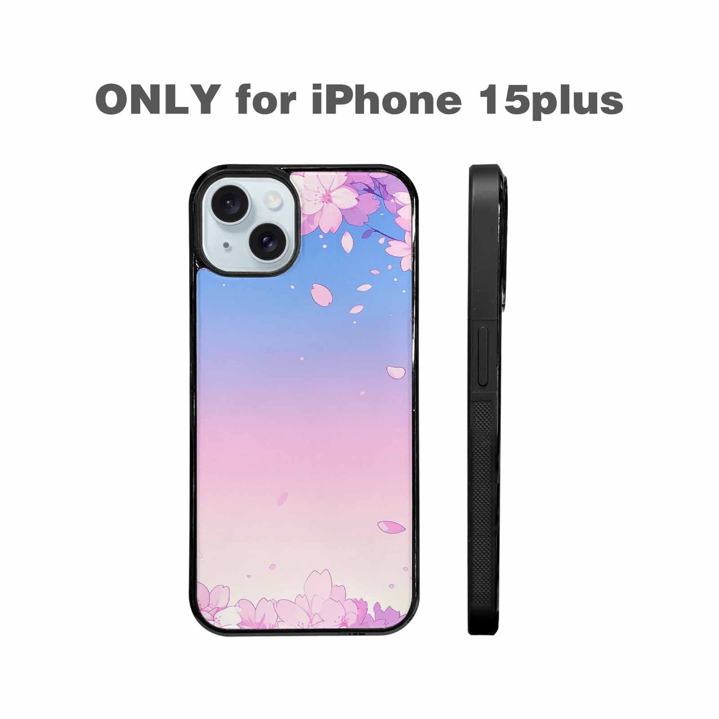 iPhone 15 Plus Case — Anime Cherry Blossom Custom, Custom Printed Phone Case