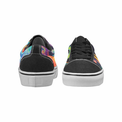 WOMEN'S Aliens  Tie Dye Lace-Up Canvas Wallpaper Art Sneakers