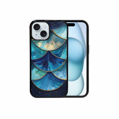 iPhone 15 Case — Mermaid Scale Art Pattern, Custom Print Case Cover