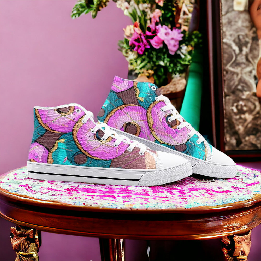 Celtic Pink Cream Wearable Bold Art - Freaky Shoes | Custom Art Sneakers