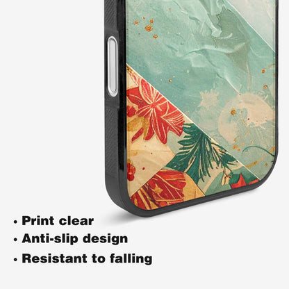 iPhone 16 Case — Christmas Wrapping Paper Pattern Art Wallpaper, Unique Phone Case Design