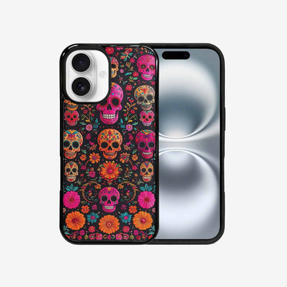 iPhone 16 Case — Colorful Dia De Los Muertos Sugar, Custom Printed Phone Case