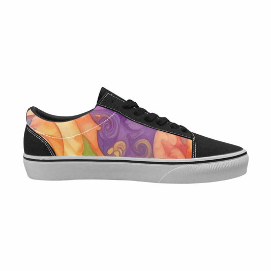 WOMEN'S Tie Dye Swirls Tie Lace-Up Canvas Vibrant Chaos Custom Sneakers