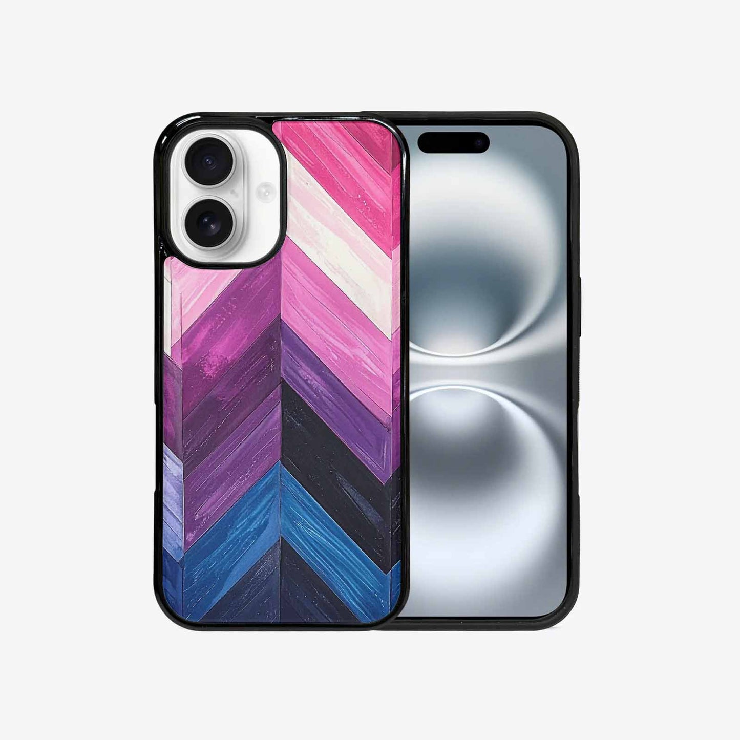 iPhone 16 Case — Genderfluid Flag Color Theme Small Rainbow, Custom Print Case Cover