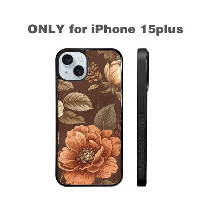 iPhone 15 Plus Case — Vintage Botanical Art Pattern, Customized Protective Case