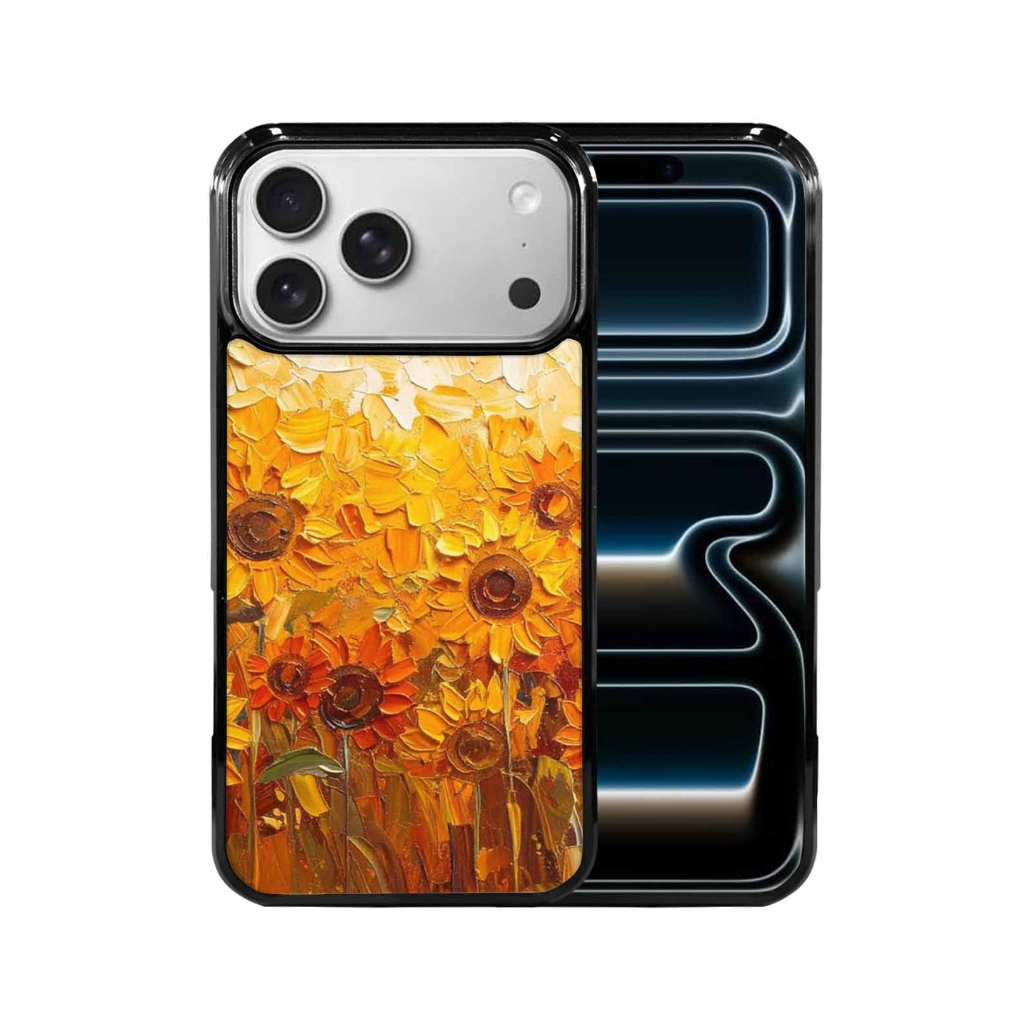 iPhone 17 Pro Max Case — Impressionist Sunflower Brushstroke Pattern Floral, Personalized Phone Case