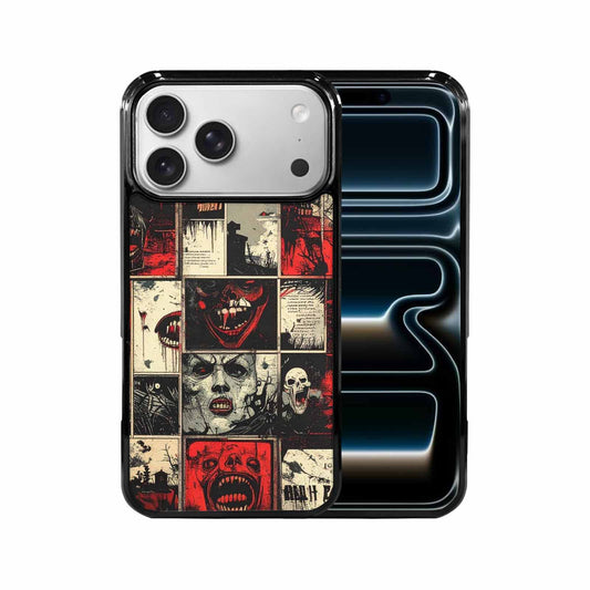 iPhone 17 Pro Max Case — Vintage Horror Comic Panel Retro Vintage, Customized Protective Case