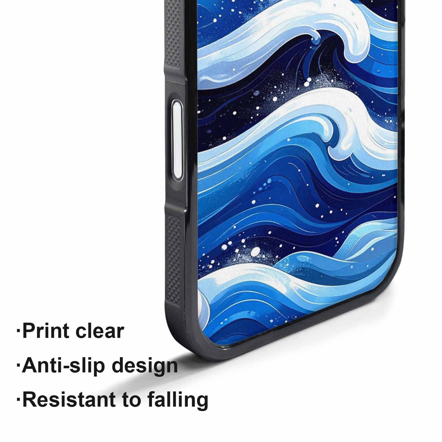 iPhone 17 Pro Case — Glossy Winter Wave Seamless Cartoon Cute, Personalized Phone Case