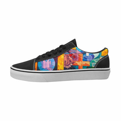 WOMEN'S Jesus Canvas Streetwear Vibrant Chaos Custom Print Sneakers