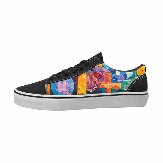 WOMEN'S Jesus Canvas Streetwear Vibrant Chaos Custom Print Sneakers