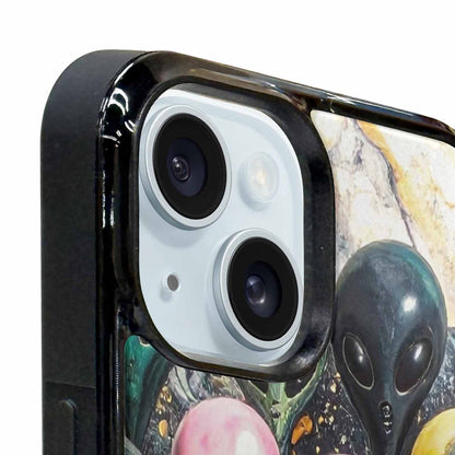 iPhone 15 Plus Case — Aliens Marblemelting Aliens Pa, Custom Designed Case Cover
