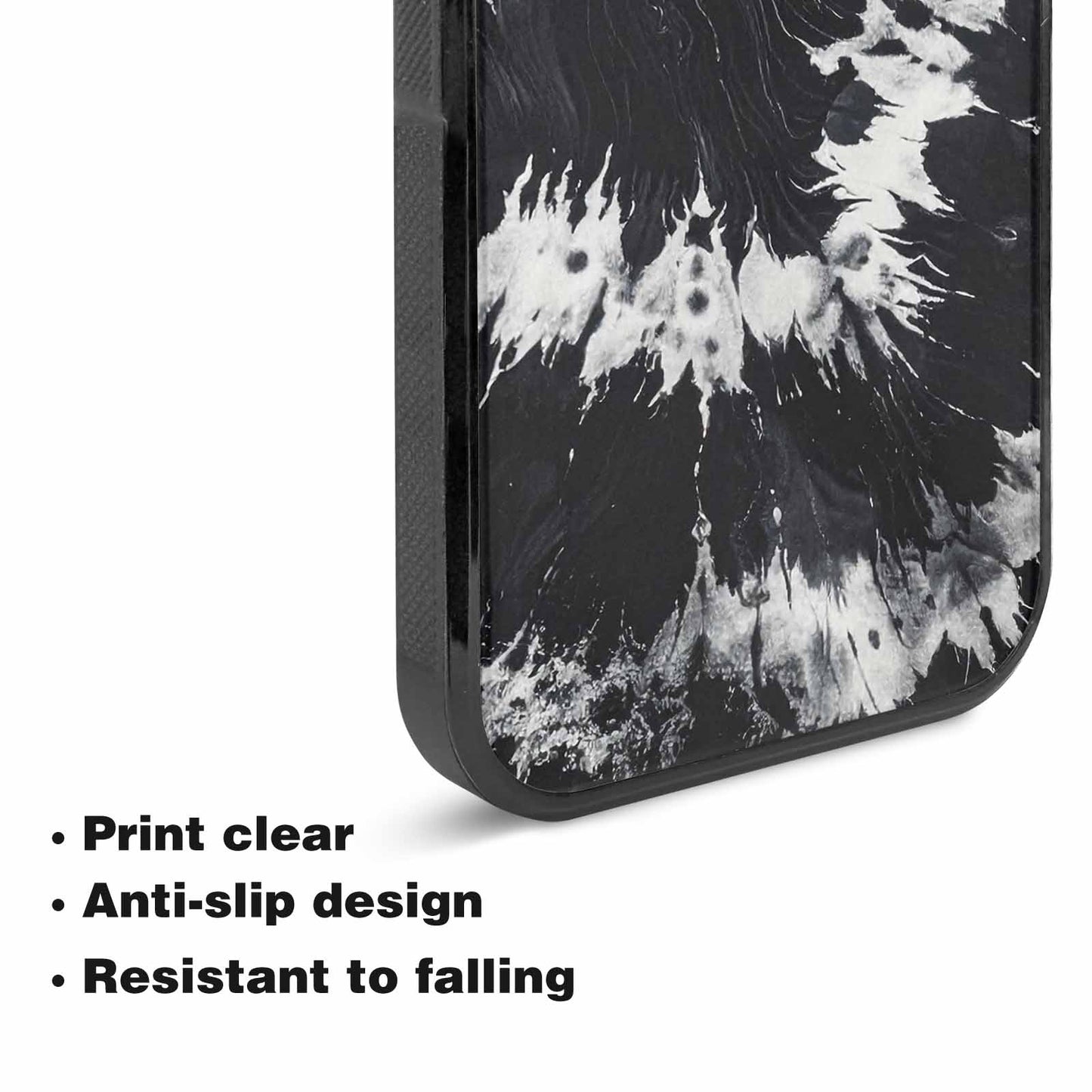 iPhone 15 Plus Case — Black White Animal Print, Custom Print Case Cover