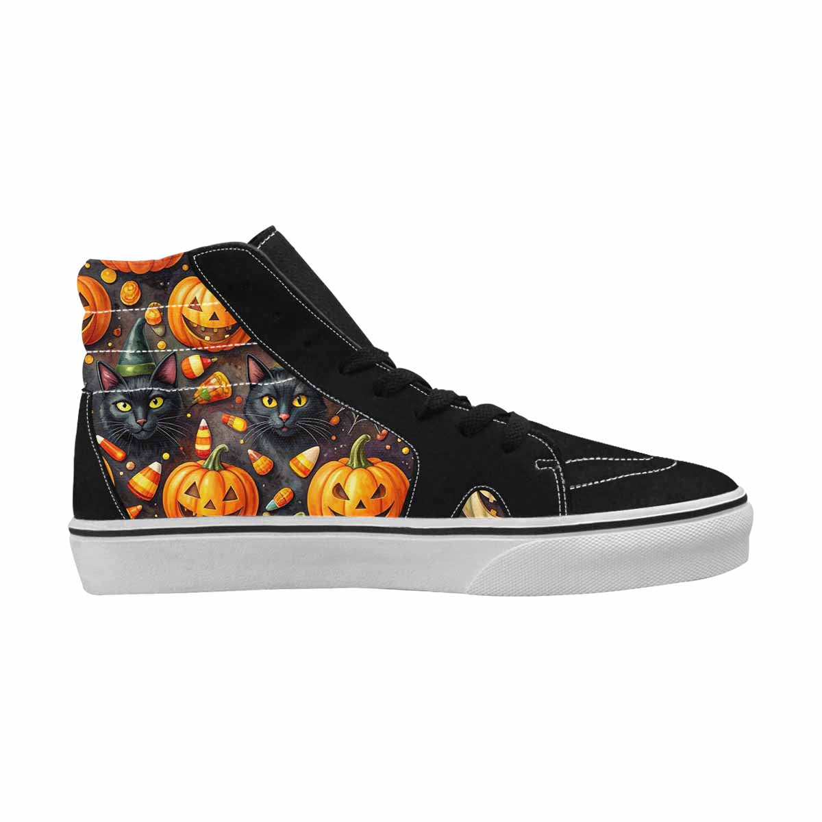 WOMEN'S Halloween High Top Canvas Neon Fantasy Sneakers