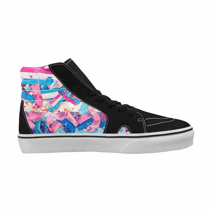 MEN'S Transgender Pride Flag High Top Canvas Wallpaper Art Sneakers