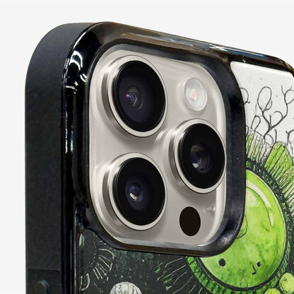 iPhone 16 Pro Case — Sea Creature Burst Black Green Ink, Custom Print Case Cover