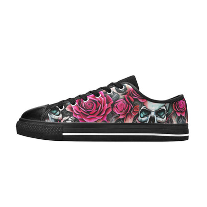 MEN'S Skulls Roses Deluxe 2 Canvas Surreal Custom Sneakers