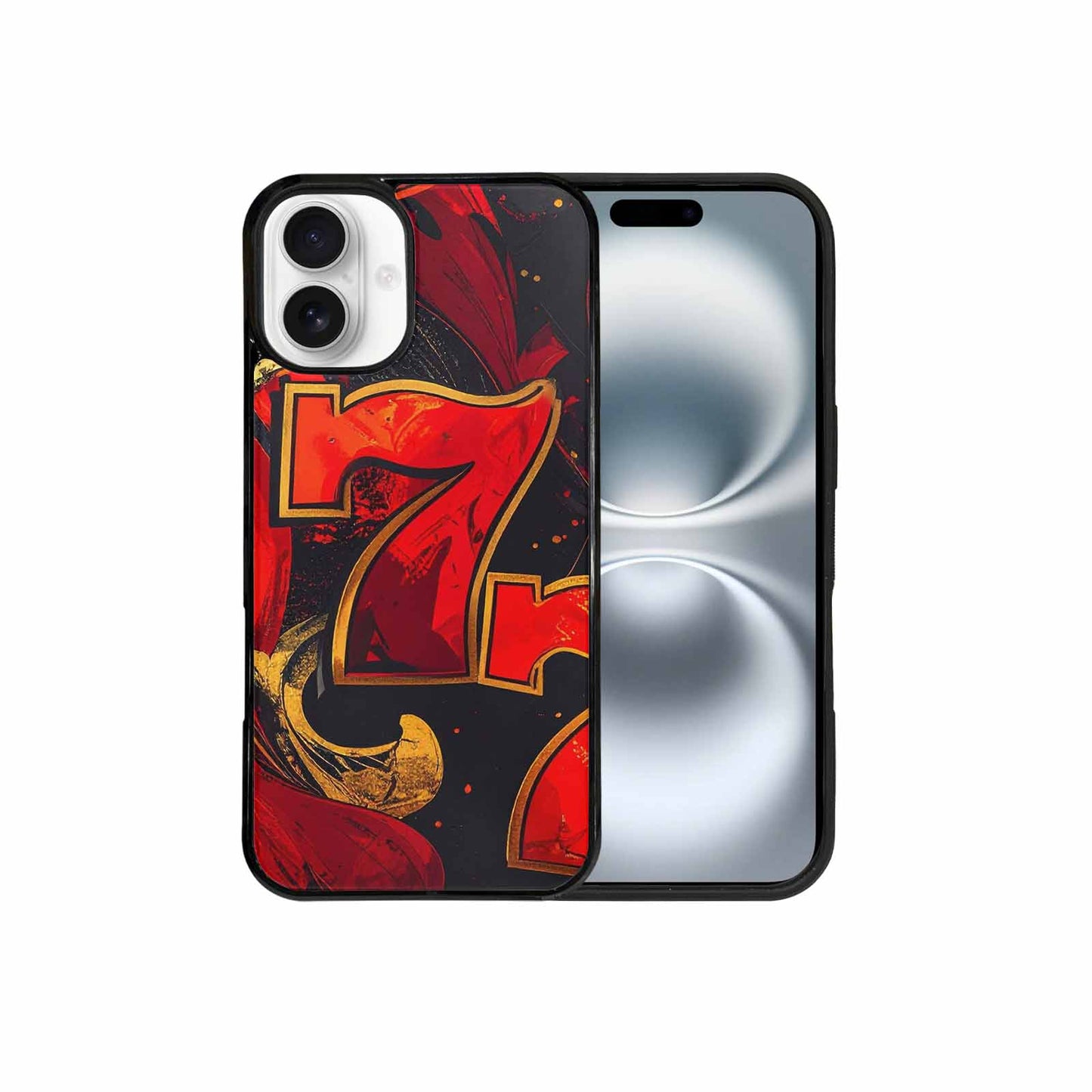 iPhone 16 Plus Case — Dice And Casino Pattern Seamless Repeat, Custom Art Phone Cover