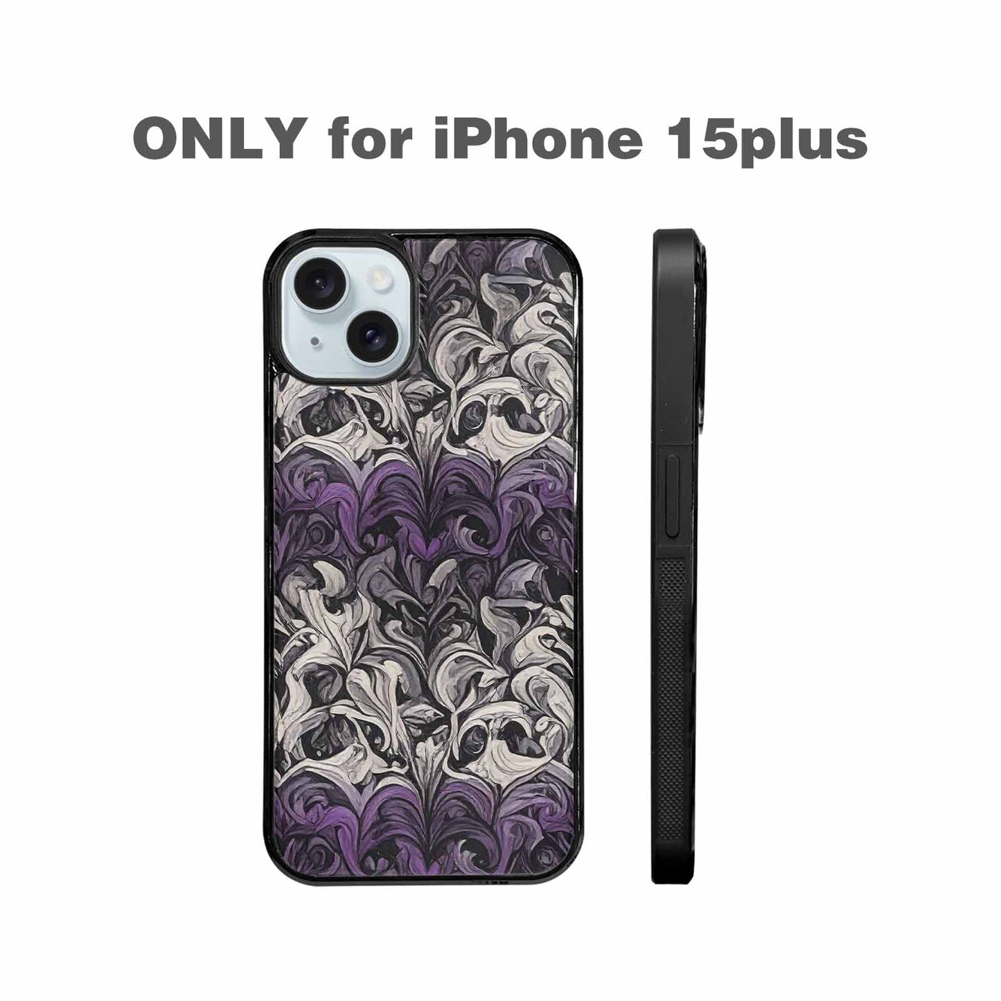 iPhone 15 Plus Case — Asexual Flag Color Theme Small Rainbow, Customized Protective Case