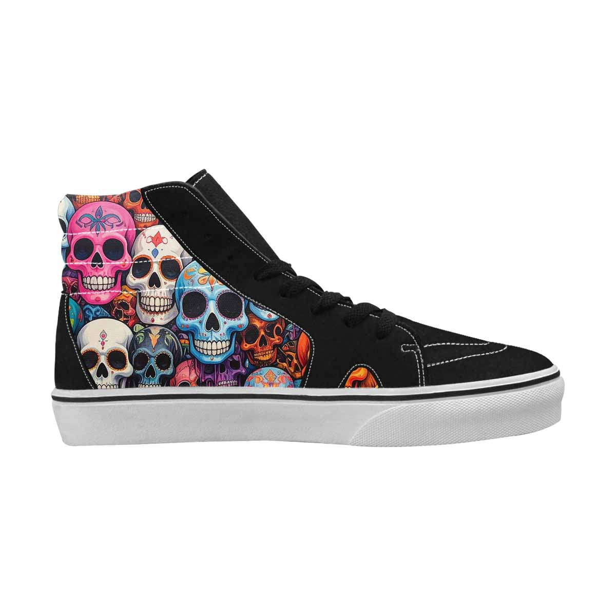 MEN'S Skulls (general) Skulls High Top Canvas Cottagecore Sneakers