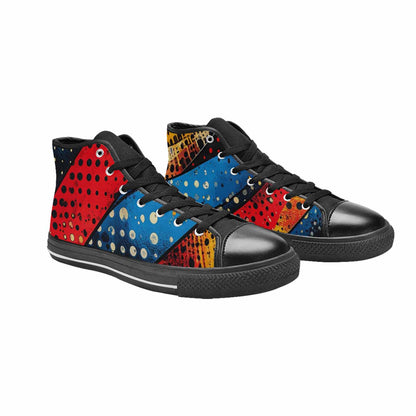 MEN'S Comic Book Halftone High Top Canvas Cottagecore Sneakers
