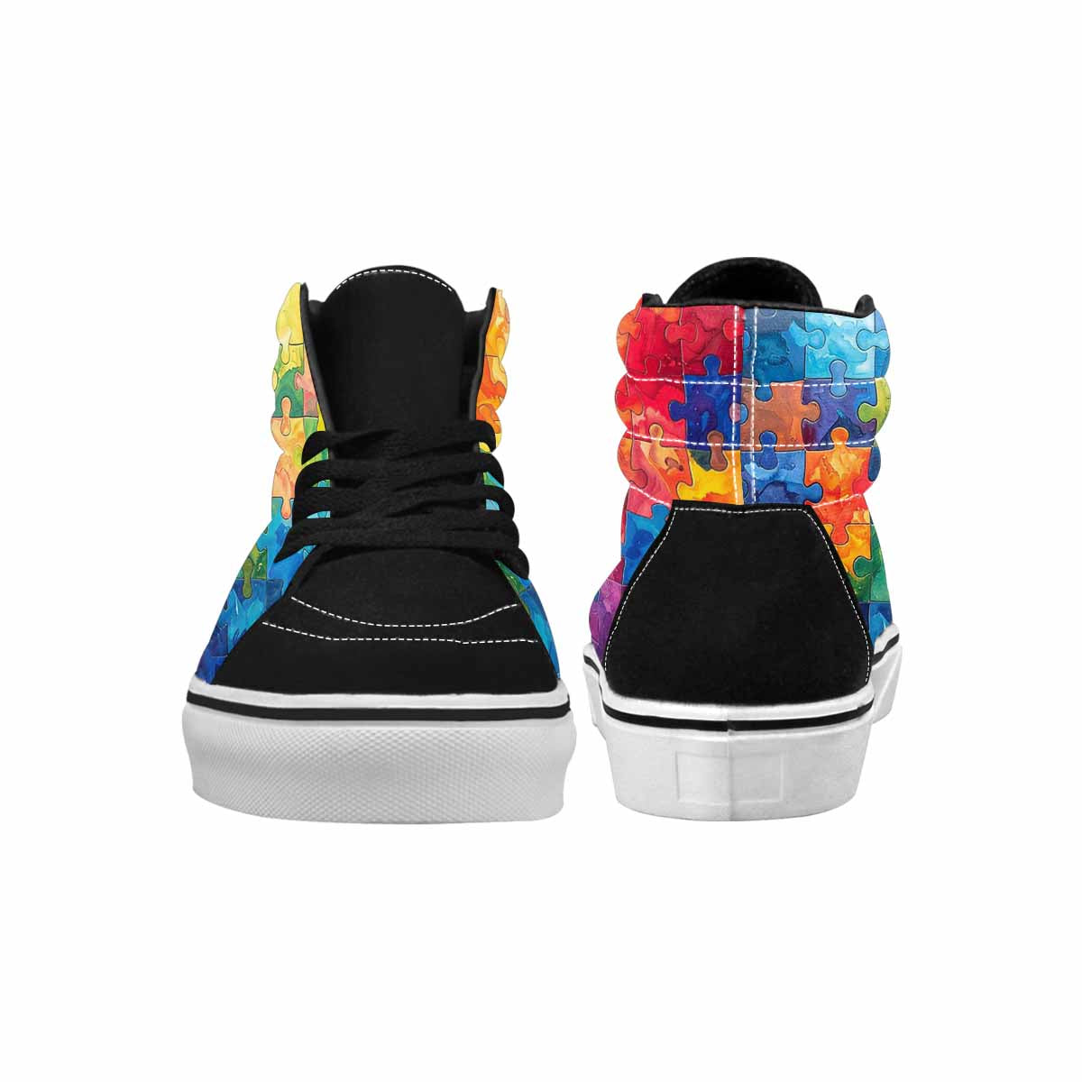 MEN'S Autism Puzzle Pieces High Top Canvas Y2K Custom Shoes