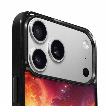 iPhone 17 Pro Max Case — Galaxy Art Red Orange Galaxy Space, Custom Designed Case Cover