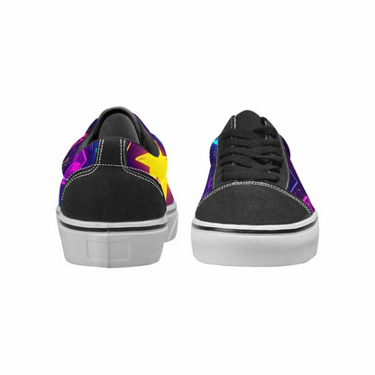 WOMEN'S 80s Retro Motif Lace-Up Canvas Dark Academia Sneakers
