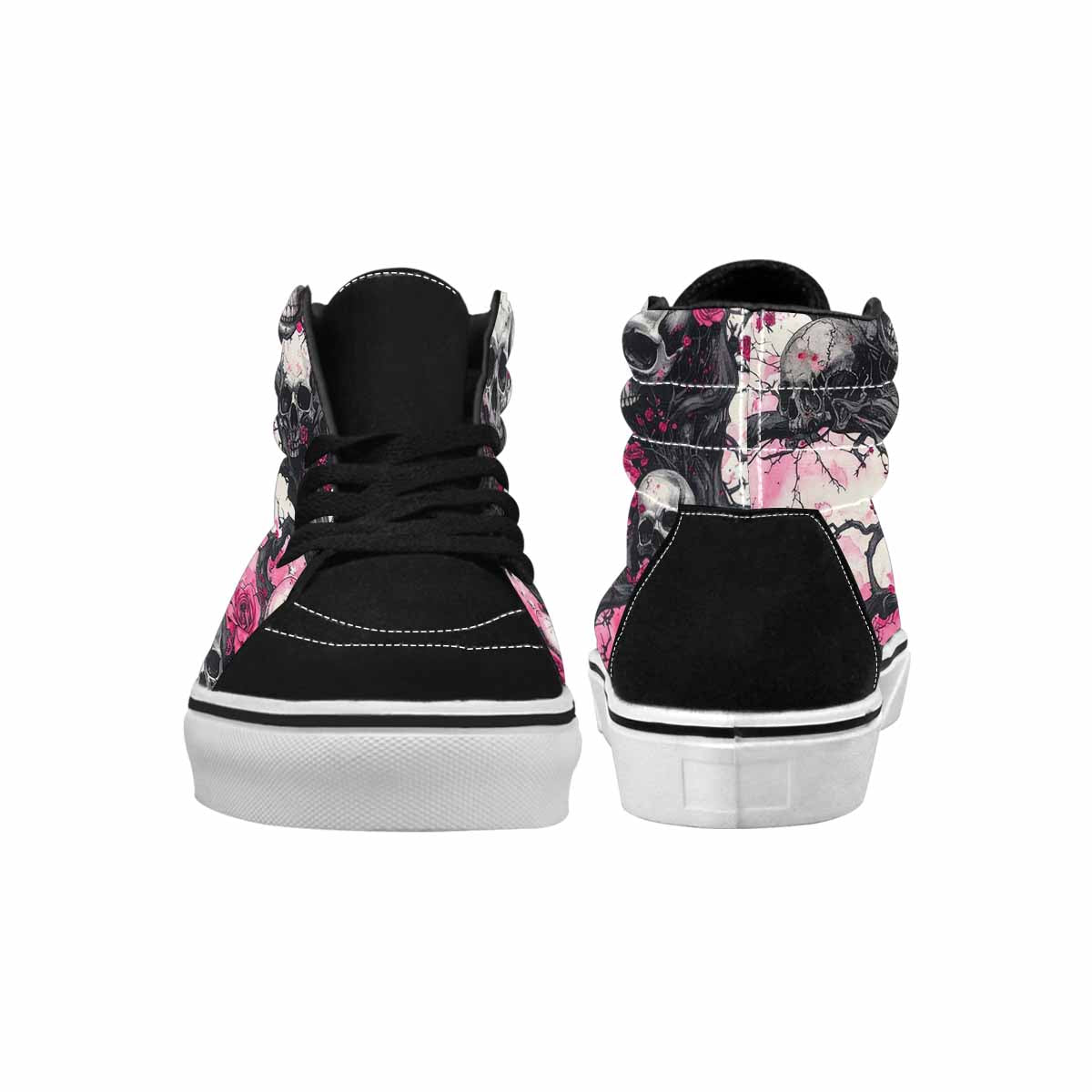 MEN'S Skull Roses High Top Canvas Vibrant Chaos Sneakers