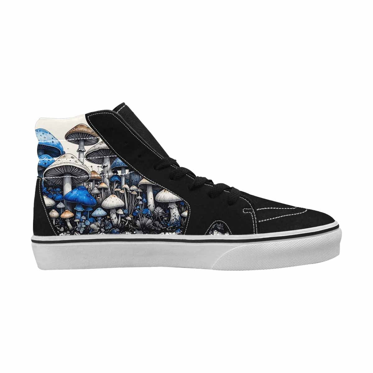 MEN'S Mushrooms (general) High Top Canvas Melting Art Sneakers