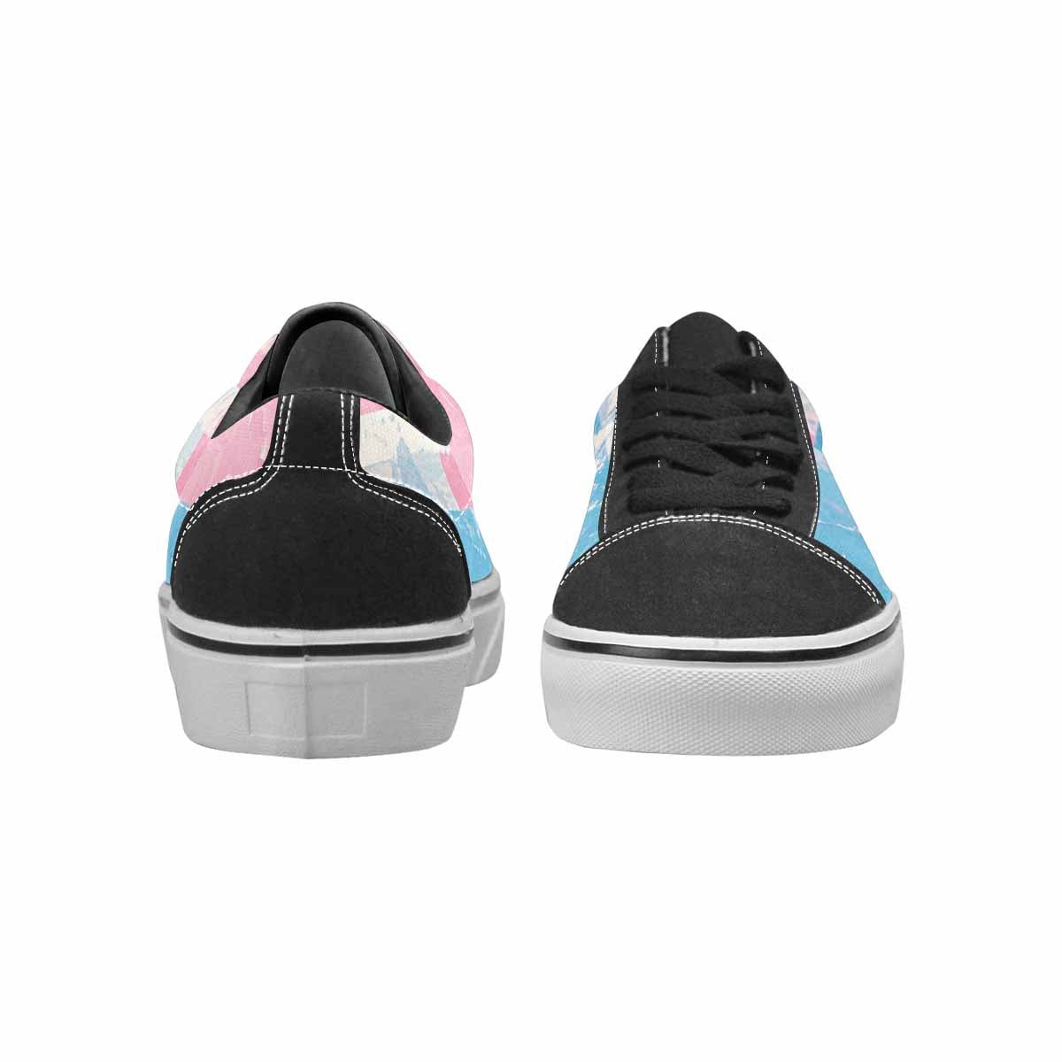 MEN'S Transgender Flag Color Canvas Lace-Up Dark Academia Sneakers