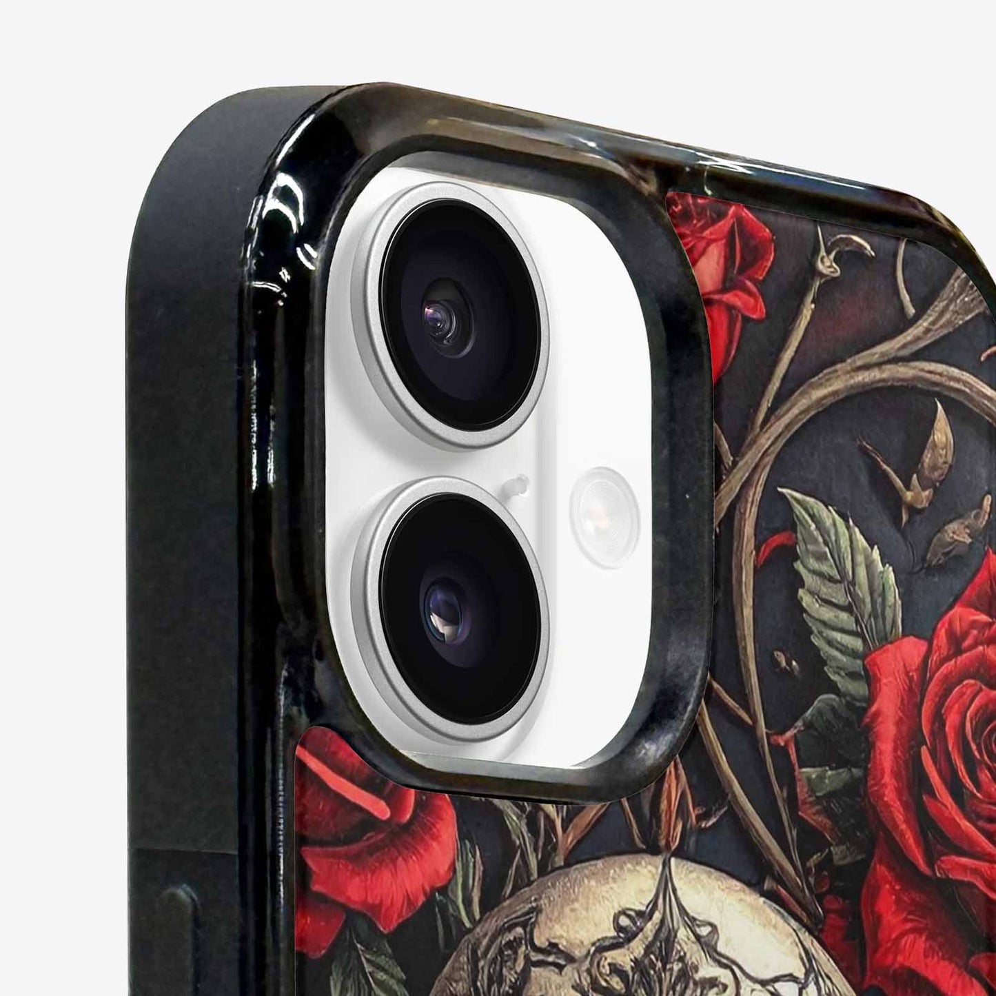 iPhone 16 Case — Gothic Skulls Roses, Original Design Phone Case