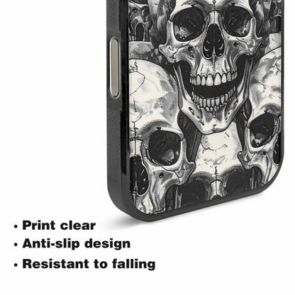 iPhone 16 Pro Case — Tessellated Human Skulls Custom, Custom Art Phone Cover