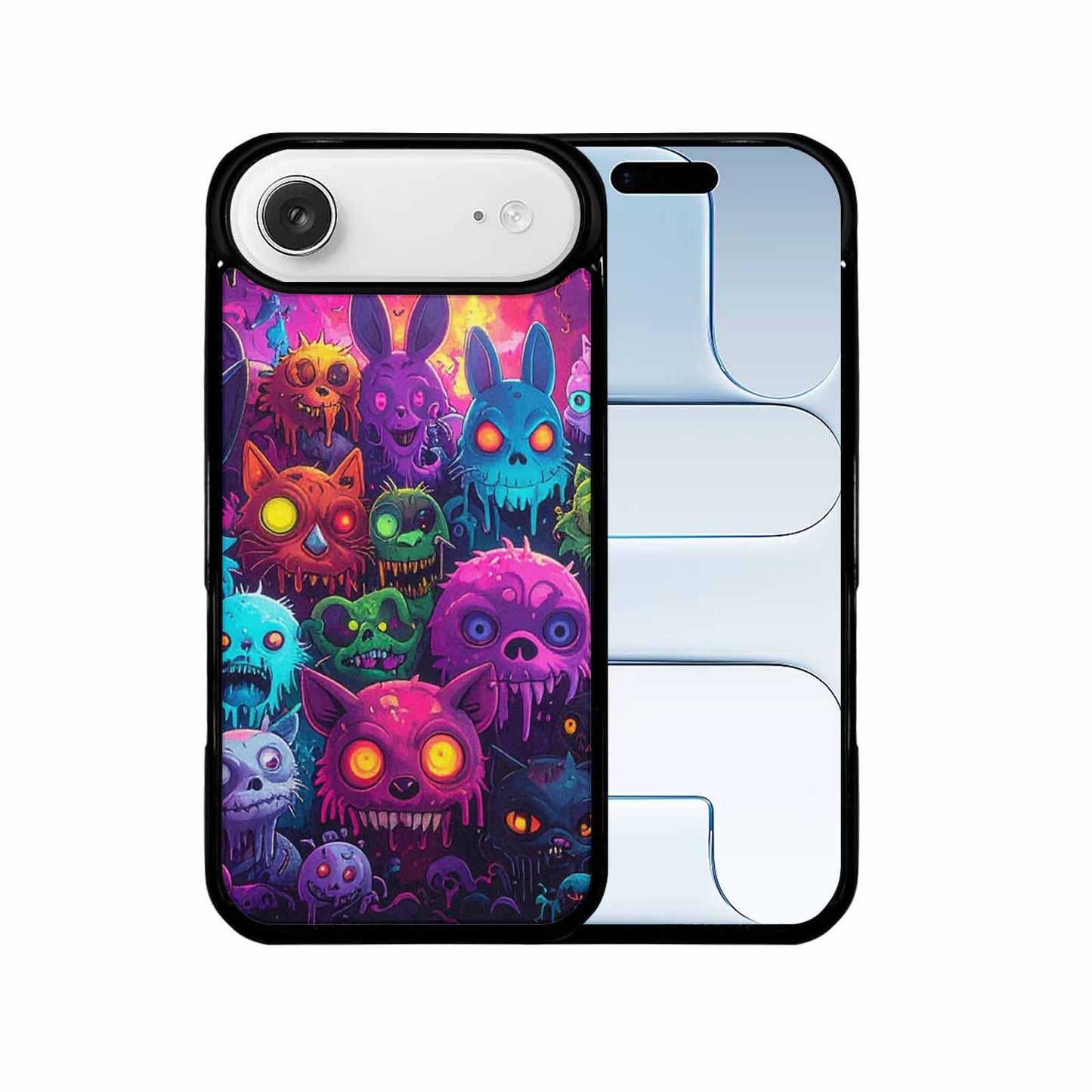 iPhone 17 Air Case — Mixed Toxic Glow Creature Pattern Cartoon, Custom Printed Phone Case