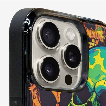iPhone 16 Pro Case — 1000s Of Skulls Digital Camo Drip, Customized Protective Case