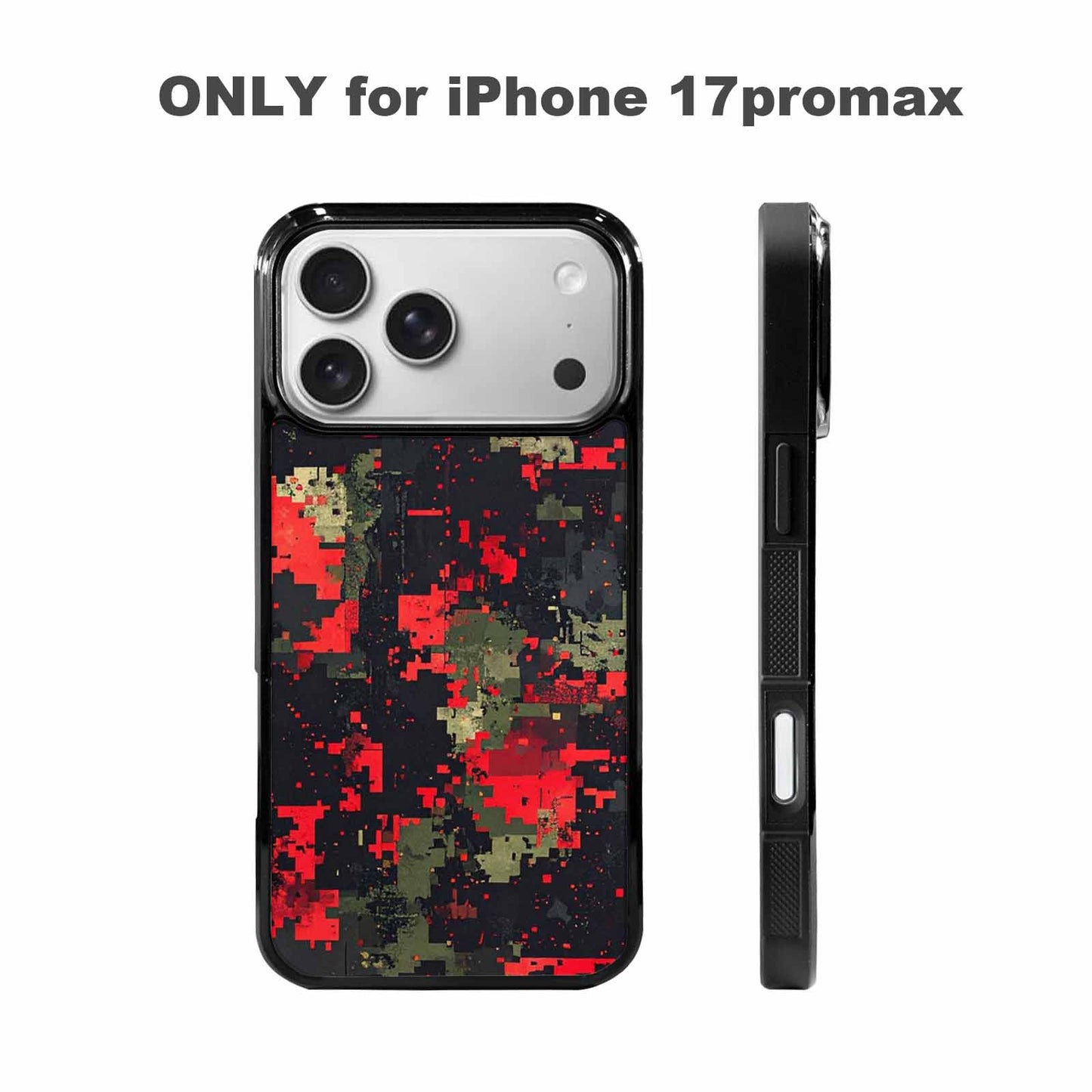 iPhone 17 Pro Max Case — Small Military Camouflage Blotch Camo, Custom Designed Case Cover