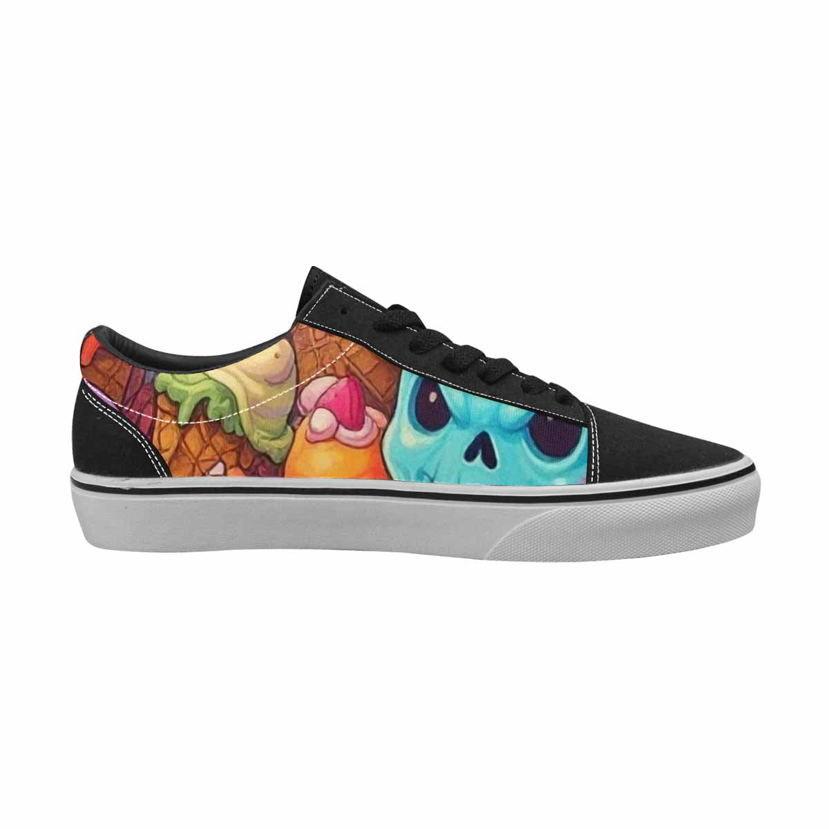 WOMEN'S Ice Cream Monsters  Lace-Up Canvas Grunge Shoes