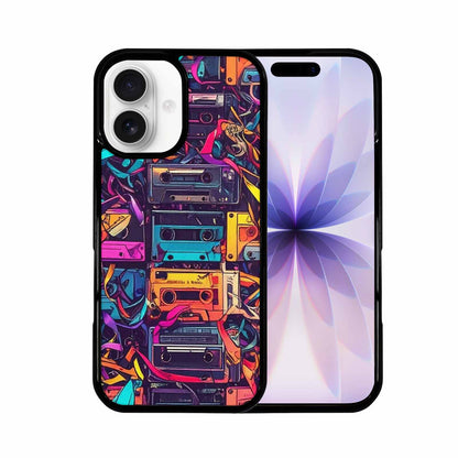 iPhone 17 Case — Retro Cassette Tape Pattern Retro Vintage, Custom Art Phone Cover