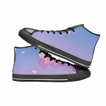 MEN'S Anime Cherry Blossom High Top Canvas Vibrant Chaos Custom Sneakers