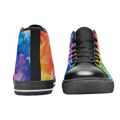 MEN'S Tie Dye Swirl High Top Canvas Grunge Custom Sneakers