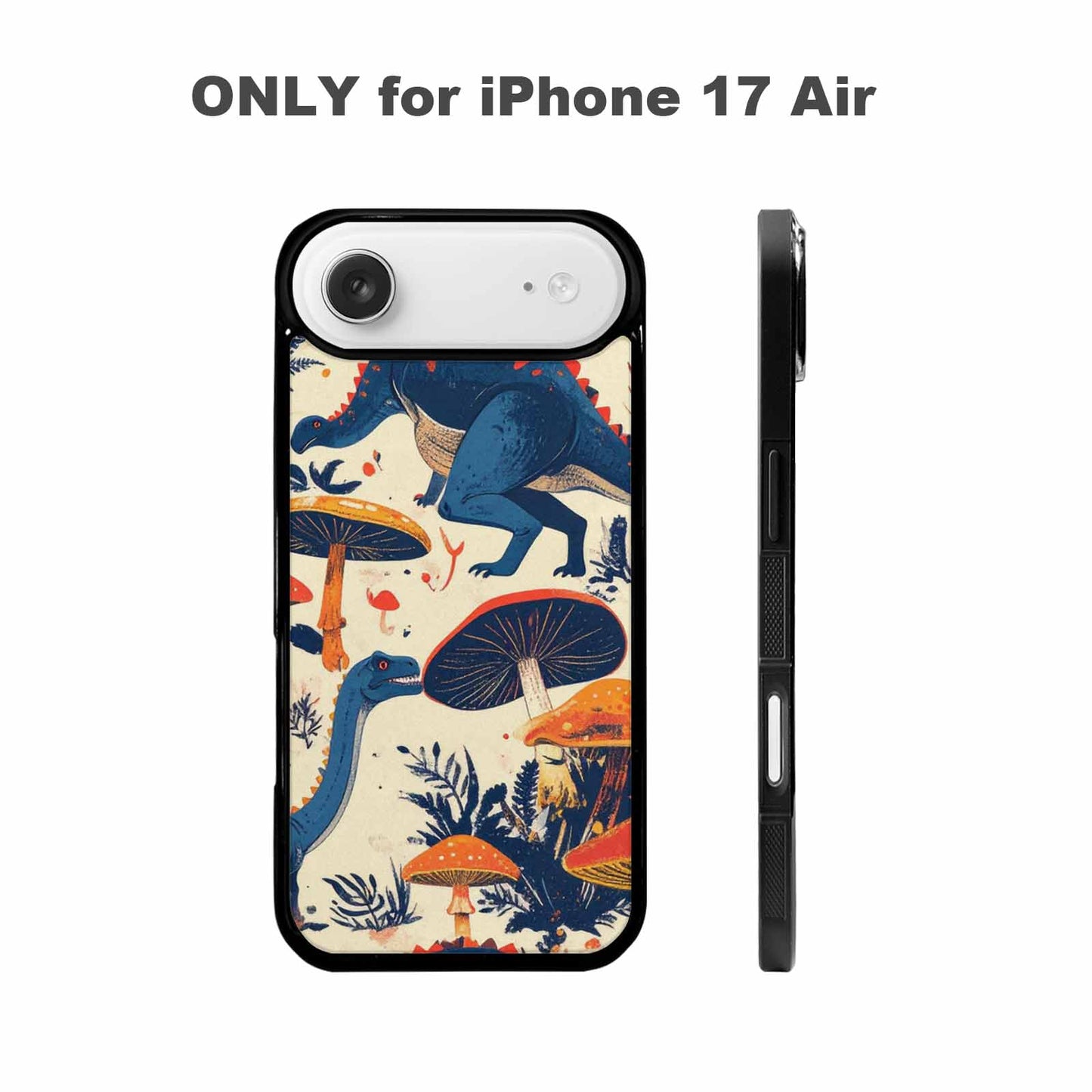 iPhone 17 Air Case — Vintage Dinosaurs Mushroom Retro Vintage, Custom Art Phone Cover